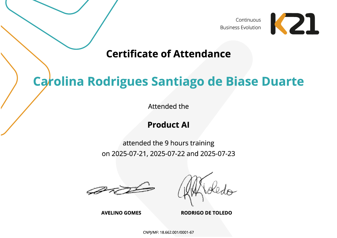 Certificado K21